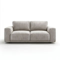 Dwuosobowa sofa jasnoszara z tapicerką poliestrową, 170 × 88 × 82 cm