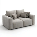Dwuosobowa sofa tekstylna szara 180 × 95 × 85 cm